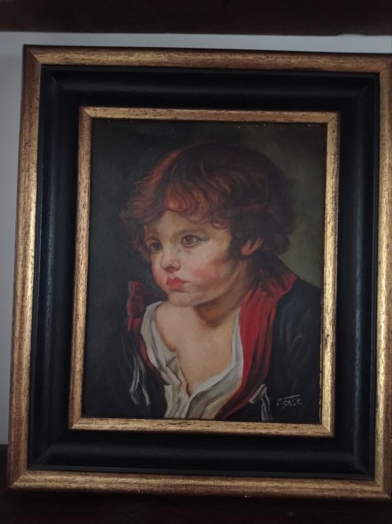 Vintage portret van een jongetje, Ophalen