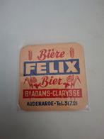 Oud bierviltje felix oudenaarde, Verzamelen, Biermerken, Ophalen of Verzenden