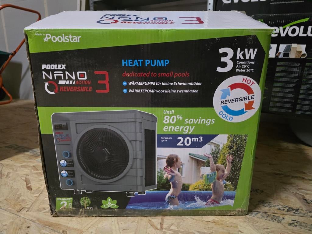 Pompe à chaleur piscine 20 m3, Enlèvement, Utilisé, Chauffage