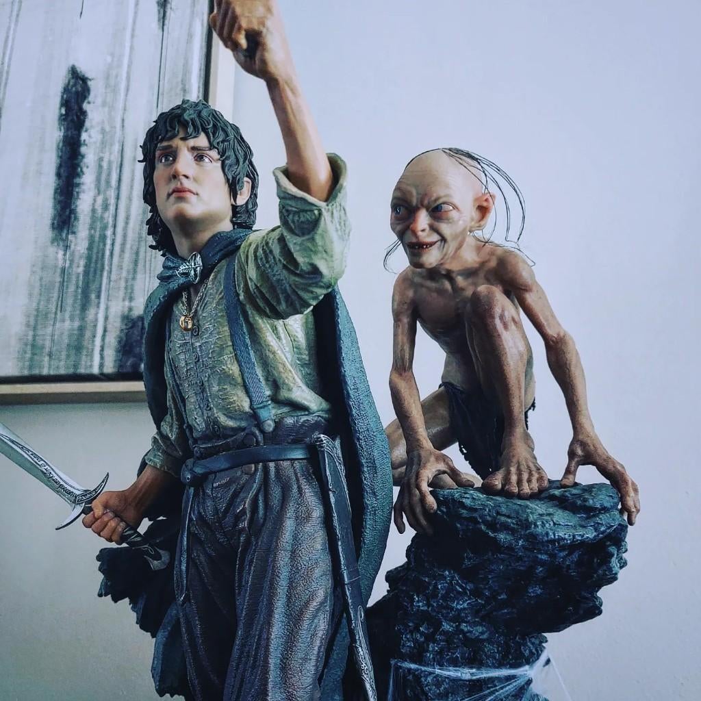 Statue de collection Frodon & Gollum (Prime 1) 1:4, Ophalen, Zo goed als nieuw, Mens