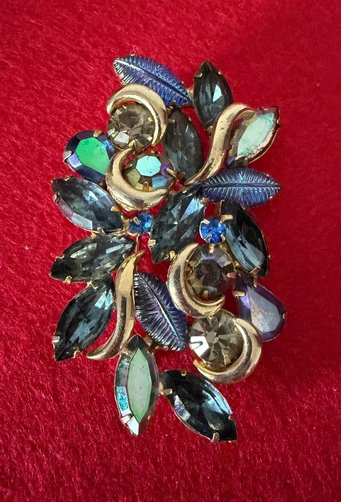 Broche Vintage Années 1960, Bijoux, Sacs & Beauté, Bijoux anciens, Enlèvement ou Envoi, Autres matériaux, Broche