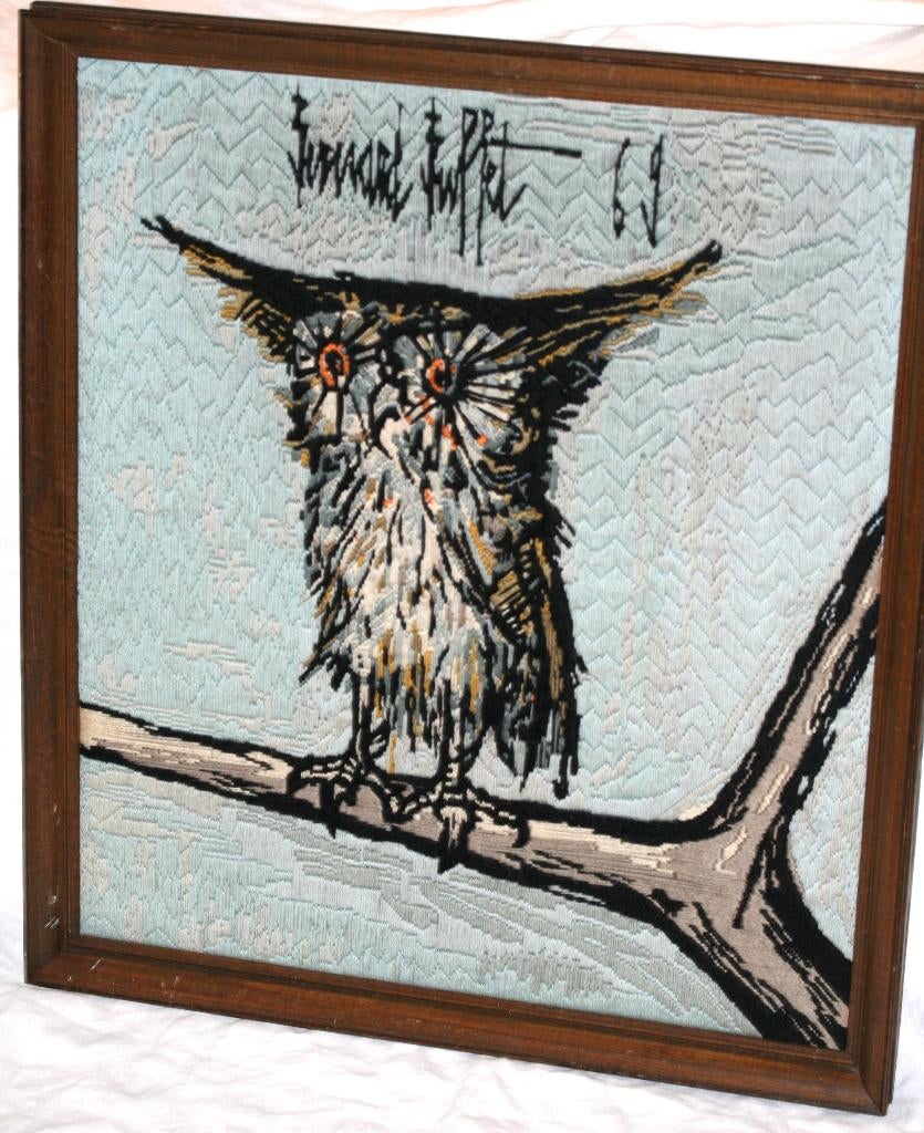 Bernard Buffet 1969 - Tapijt ingekaderd, Antiek en Kunst, Ophalen of Verzenden