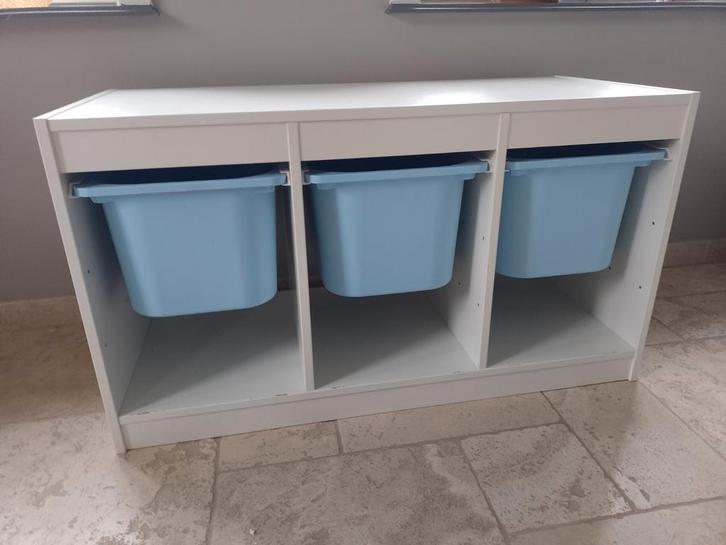 Trofast kast Ikea met 3 bakken, Maison & Meubles, Armoires | Commodes, Utilisé, Moins de 100 cm, Enlèvement