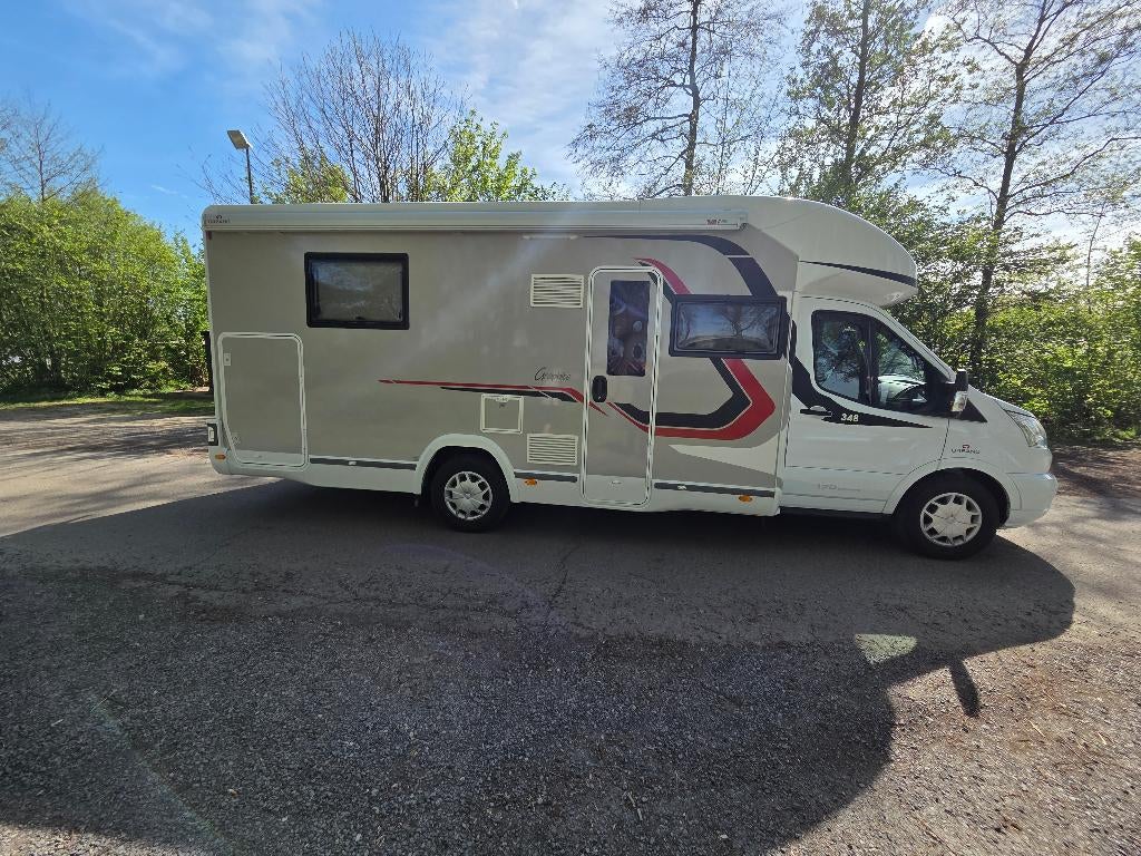 Motorhome Challenger / 348 Graphite Ford 170 PK automaat, Automaat, Luifel, Ford, Airbags