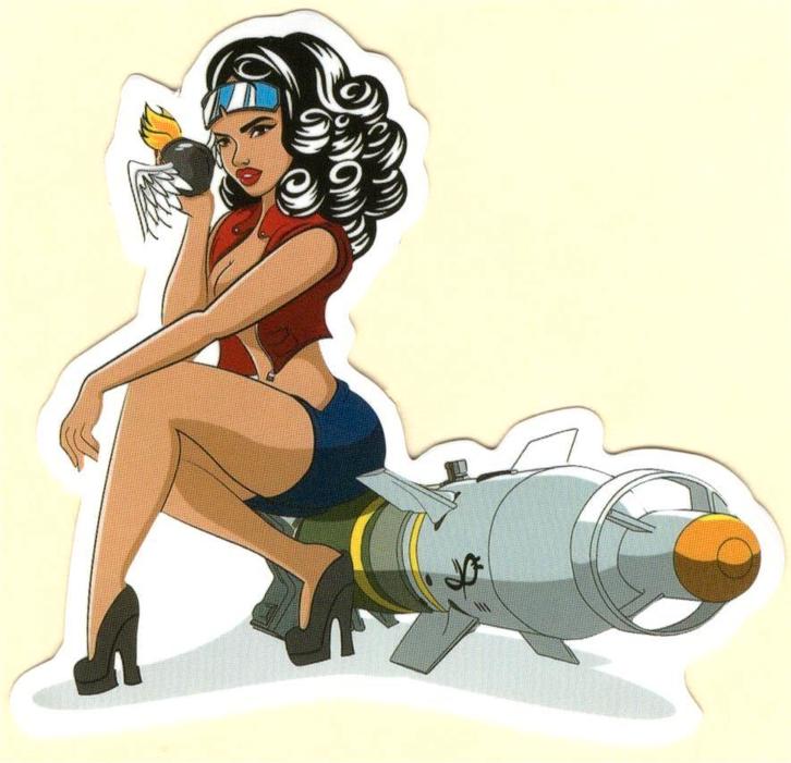 Pin Up Girl sticker #213, Verzamelen, Stickers, Nieuw, Verzenden