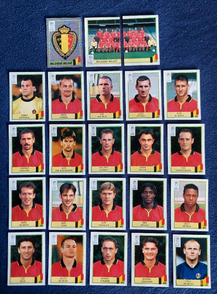 23 versch. Panini stickers voetbal ' Euro 2000 - België ', Collections, Articles de Sport & Football, Neuf, Affiche, Image ou Autocollant