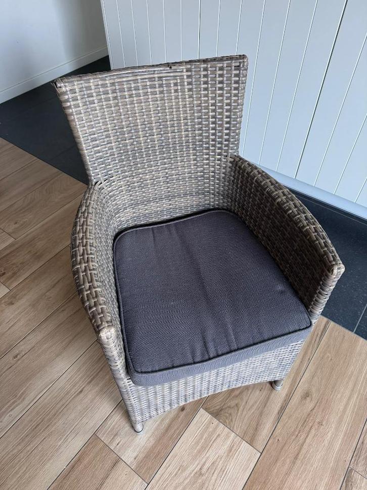 6 Wicker Tuinstoelen (Aluminium Frame) incl. kussens, Tuin en Terras, Tuinstoelen, Gebruikt, Aluminium, Ophalen