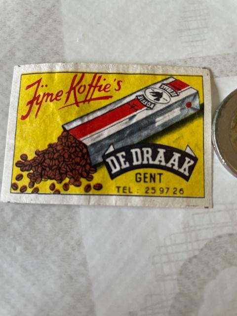 Étiquette de boîte d'allumettes « DE Draak » Gand, Envoi