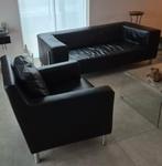 Lederen Salon, Huis en Inrichting, Ophalen, Gebruikt, 150 tot 200 cm, Tweepersoons