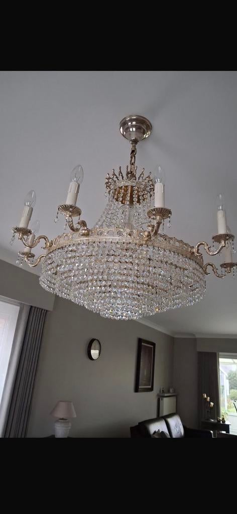 Echte kristallen luster te koop, Ophalen, Zo goed als nieuw