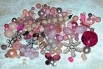 lot kralen mix roze +- 180 kralen 153 gram, Hobby & Loisirs créatifs, Fabrication de Perles & Bijoux, Enlèvement ou Envoi, Neuf