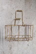 Vintage ijzeren mand voor flessen, Verzenden