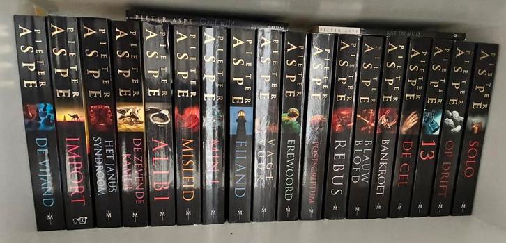 Pieter Aspe lot van 20 titels 1 keer gelezen zoals nieuw, Boeken, Thrillers, Zo goed als nieuw, België, Ophalen