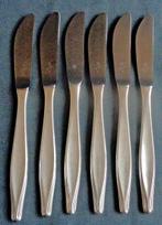 Ensemble de 6 couteaux de table en métal argenté WMF Brussel, Envoi, Comme neuf, Ensemble de couverts