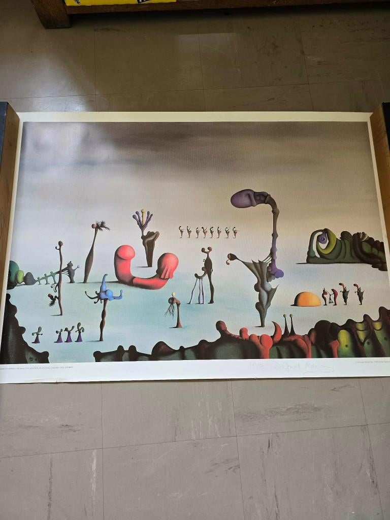 gesigneerde poster Desmond Morris 'The Arena', Antiek en Kunst, Kunst | Schilderijen | Abstract, Ophalen of Verzenden