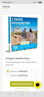 Te koop bongo bon ter waarde van 159.90euro, Tickets & Billets