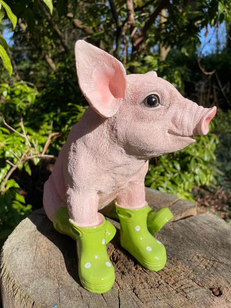 Bottes pour cochons assis, ferme verte, jardin, 25 cm, Enlèvement ou Envoi, Neuf, Synthétique, Animal