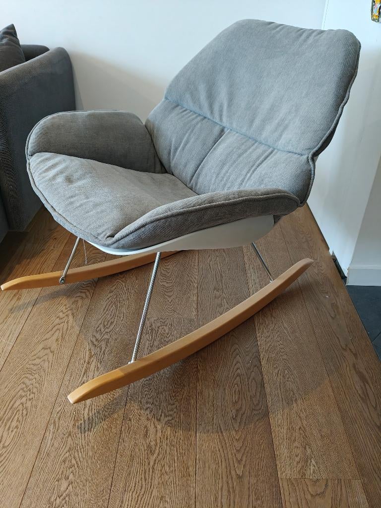 Schommelstoel childhome, Huis en Inrichting, Stoelen, Gebruikt, Eén, Hout, Kunststof, Metaal, Grijs, Ophalen