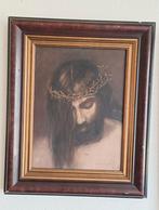 Peinture à l'huile sur cadre en bois Jésus, Antiquités & Art, Enlèvement ou Envoi