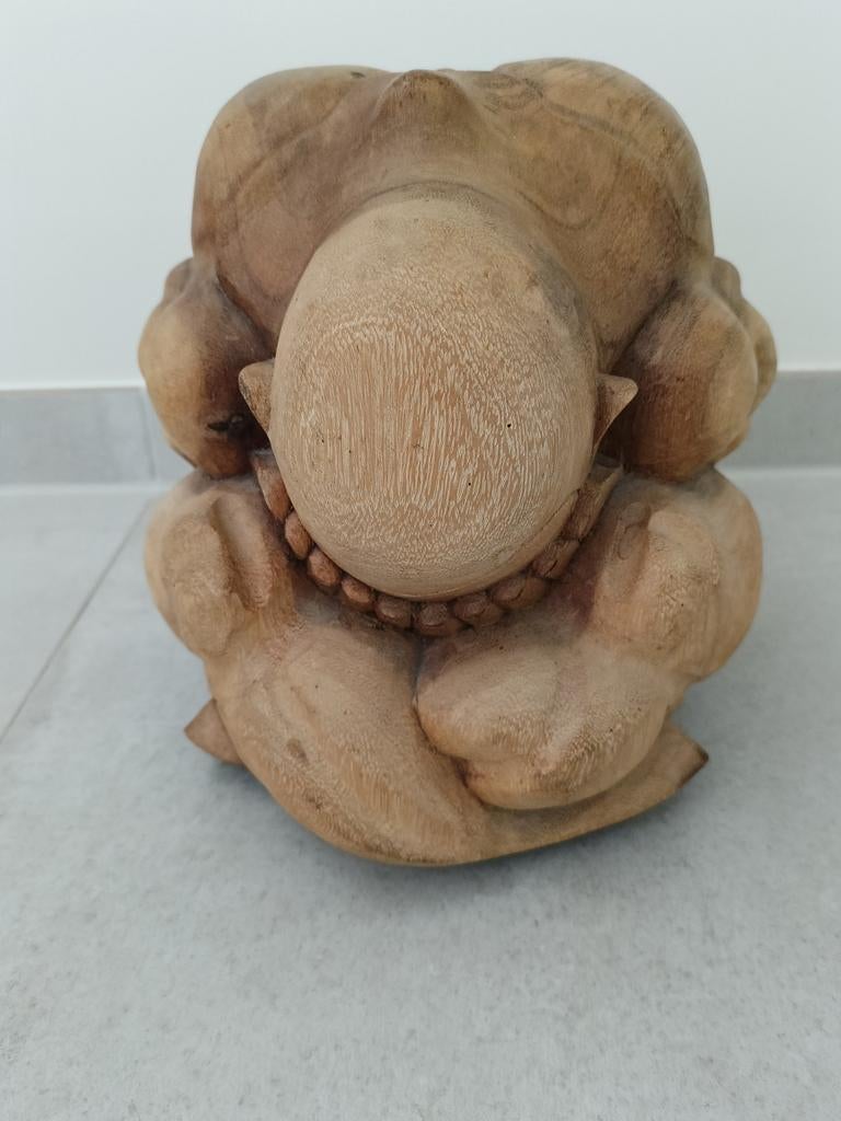 Prachtige grote Yogi man vol suar-hout, Huis en Inrichting, Woonaccessoires | Boeddhabeelden, Ophalen of Verzenden, Zo goed als nieuw