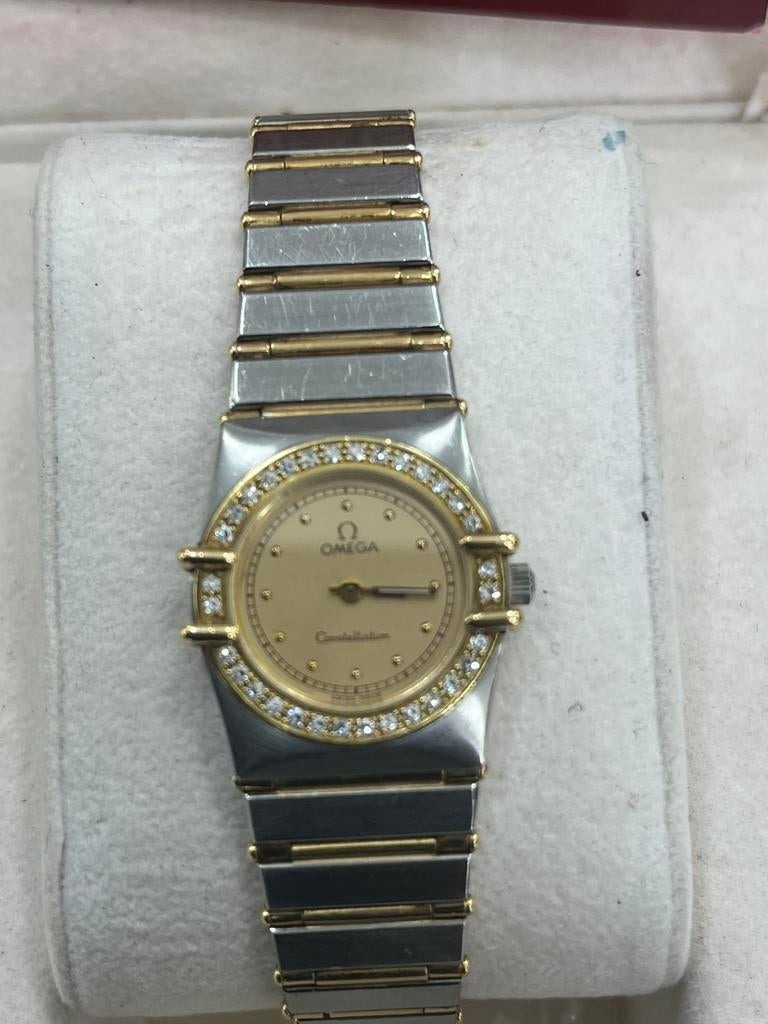 Oméga Constellation Or, Diamants et acier +certificat, Bijoux, Sacs & Beauté, Montre-bracelet, Autres marques, Enlèvement ou Envoi
