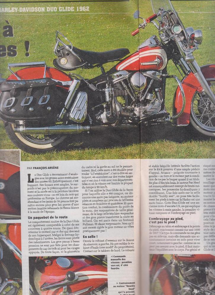 Moto 1962 Harley Davidson Duo Glide collection, Livres, Motos, Utilisé, Envoi