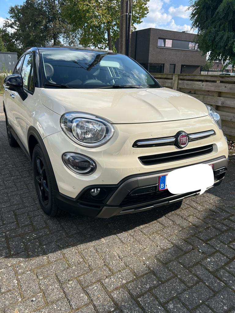 Fiat 500X 2020: vol opties-panodak-camera-trekhaak-winterset, Auto's, Fiat, Voorwielaandrijving, Zwart, 500X, Beige