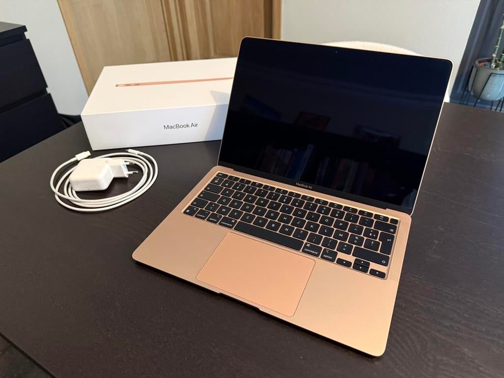 MacBook Air M1 13” 256GB Gold, Computers en Software, Apple Macbooks, Ophalen, MacBook