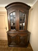 Vitrinekast antiek. Massief eik., Antiek en Kunst, Antiek | Meubels | Kasten, Ophalen
