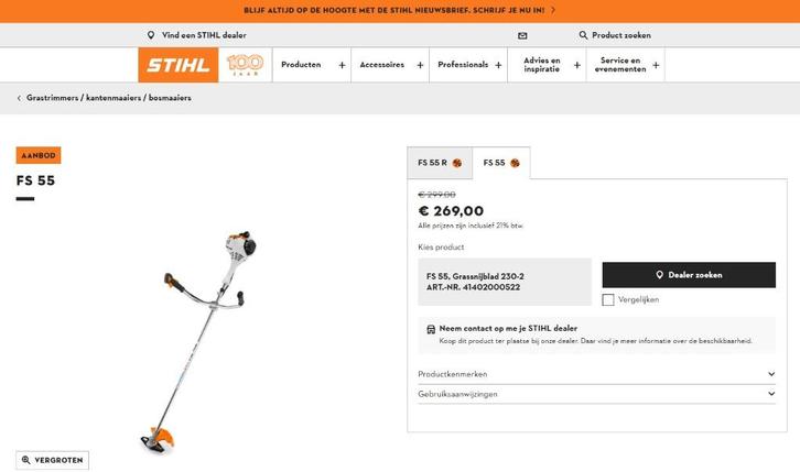 Combinaison de débroussailleuses Stihl FS 55., Jardin & Terrasse, Débroussailleuses, Comme neuf, Enlèvement