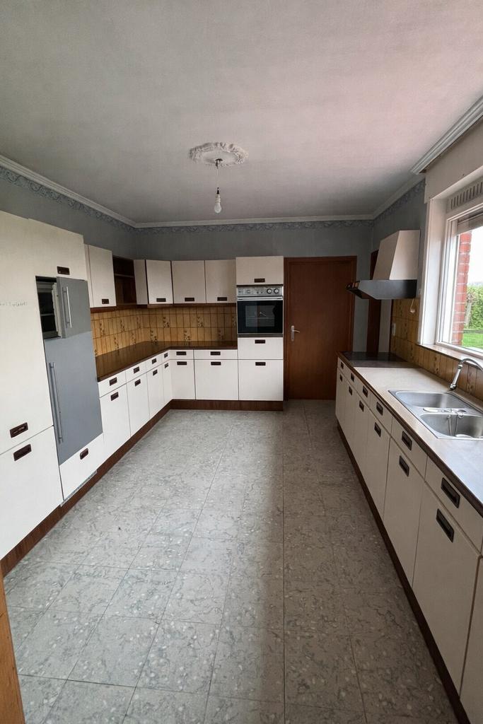 Volledige keuken, Maison & Meubles, Cuisine | Cuisines complètes, Bois, Enlèvement, Crème, Cuisine à mur double