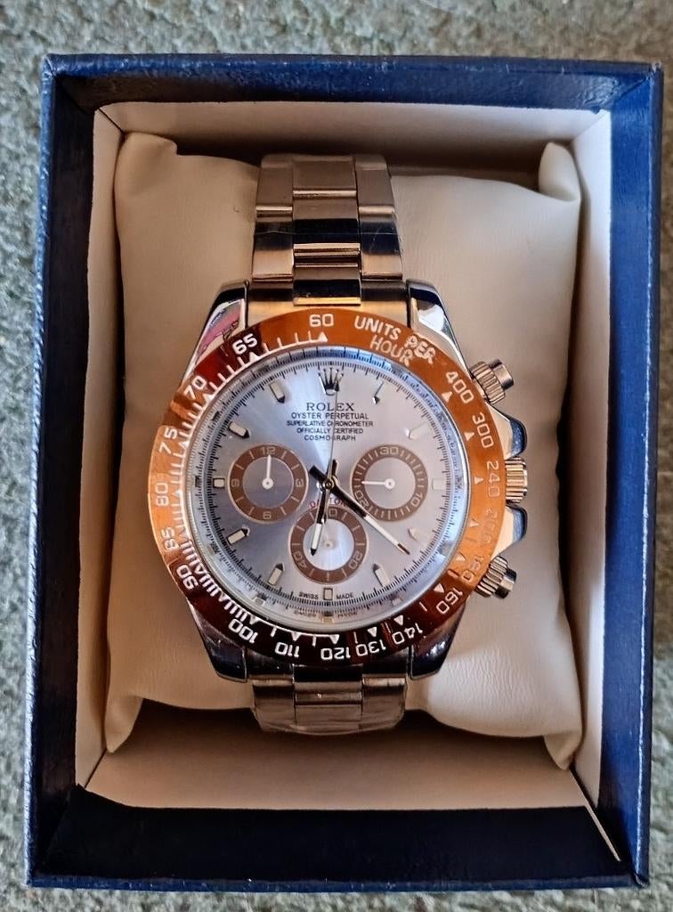 Chronographe Rolex Daytona Ice-Blue automatique, date, Bijoux, Sacs & Beauté, Montres | Hommes, Rolex, Enlèvement ou Envoi, Acier