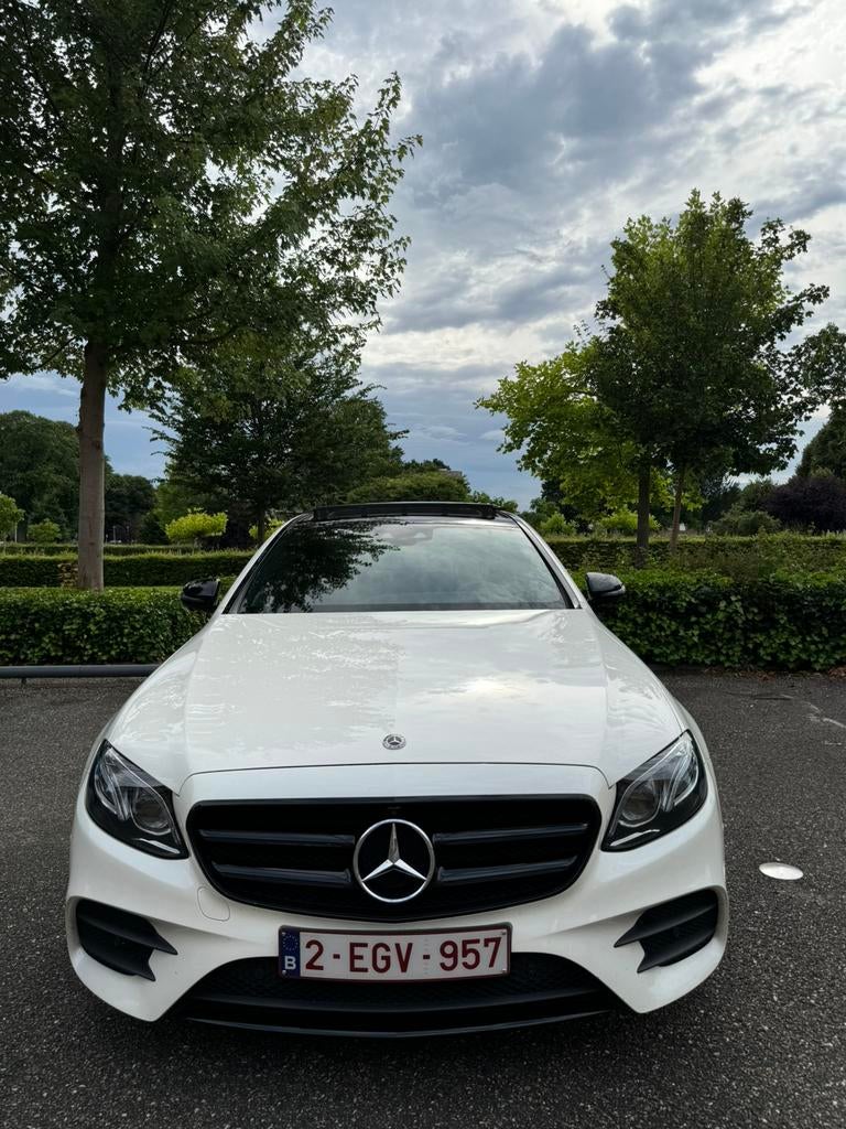 Mercedes E200 AMG line full option 2017, Euro 5, Wit, Leder, Diesel
