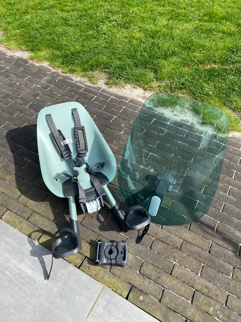 Fietsstoeltje met windscherm, Ophalen, Zo goed als nieuw