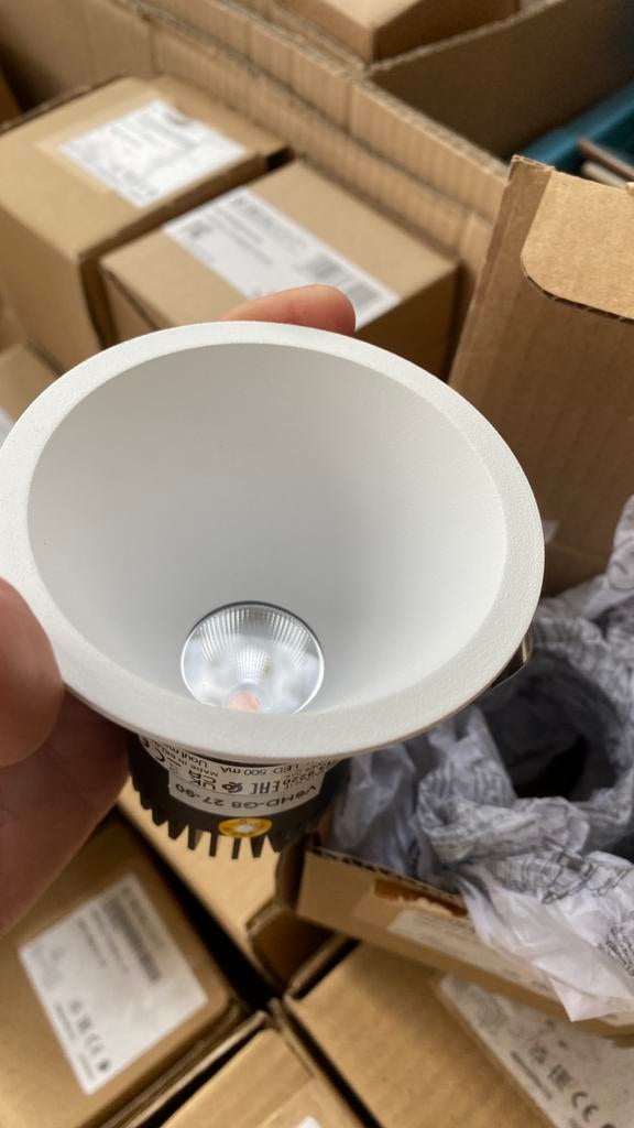 Inbouwspot wit delta light, Ophalen, Metaal of Aluminium, Nieuw, Inbouw