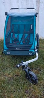 Thule fietskar voor 2 kinderen, Opvouwbaar, Kinderkar, 40 tot 60 kg, Gebruikt