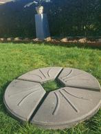 Parasol voet 80kg (4 betonplaten) – MOET WEG – spotprijs, Ophalen, Gebruikt, Minder dan 1 meter, Parasolvoet
