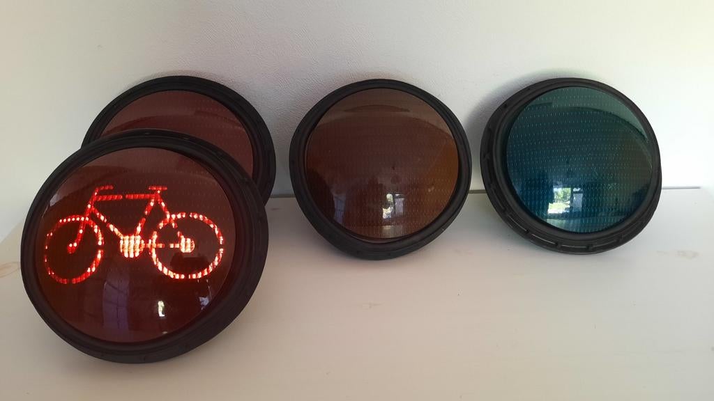 Verkeerslicht fiets rood oranje groen lampje, prijs per stuk, Enlèvement