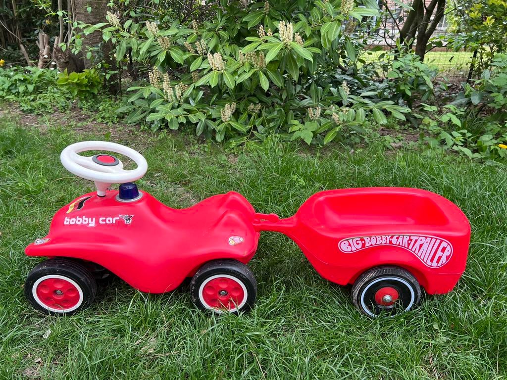 Petite voiture enfant bobby car avec remorque, Enlèvement, Utilisé