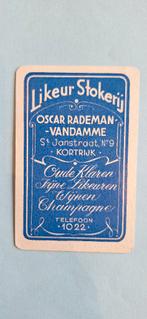 Carte à jouer Kortrijk Vandamme liquors B_Blauw_284, Enlèvement ou Envoi, Utilisé, Carte(s) à jouer