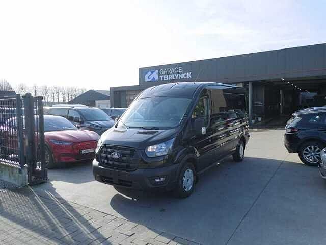 Ford Transit 2T 350L L3H2 2.0 TDCi 130pk Automaat 3pl Trend, 1995 cc, Euro 6, 128 pk, Zwart