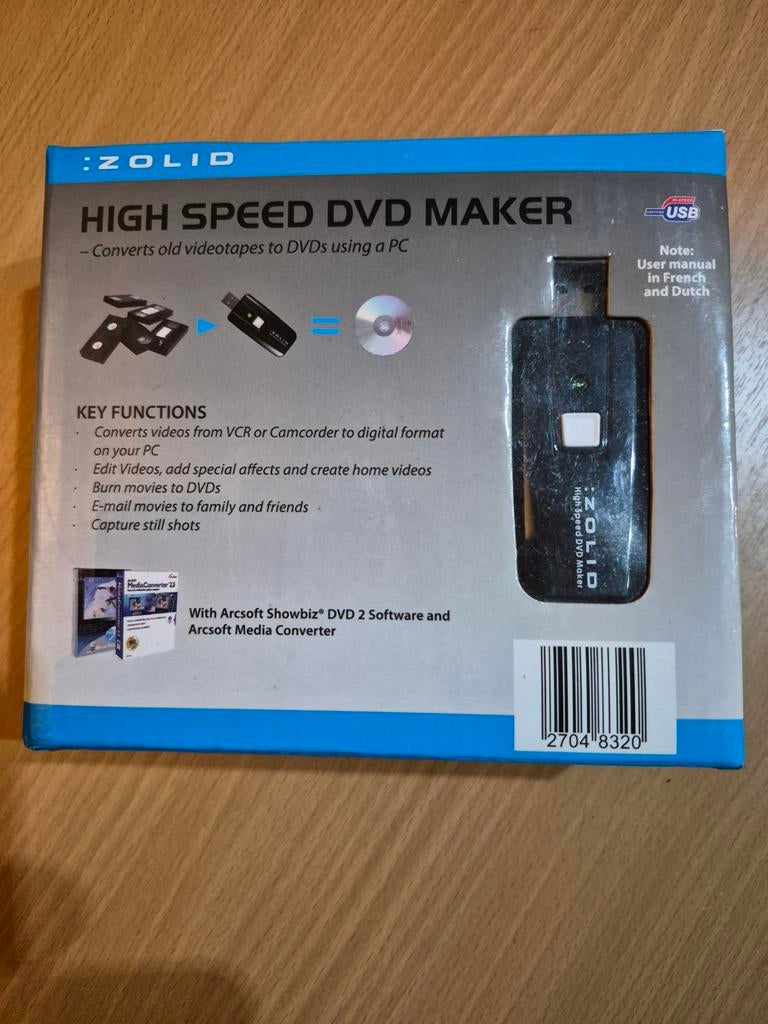 Zolid High Speed DVD Maker - Numériseur VHS complet, Informatique & Logiciels, Pc & Câble réseau, Enlèvement ou Envoi