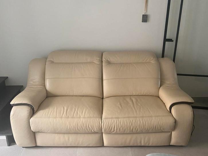 Dubbele relax Chateau d’Ax (KOOPJE! MOET WEG), Maison & Meubles, Fauteuils, Utilisé, Cuir, Enlèvement