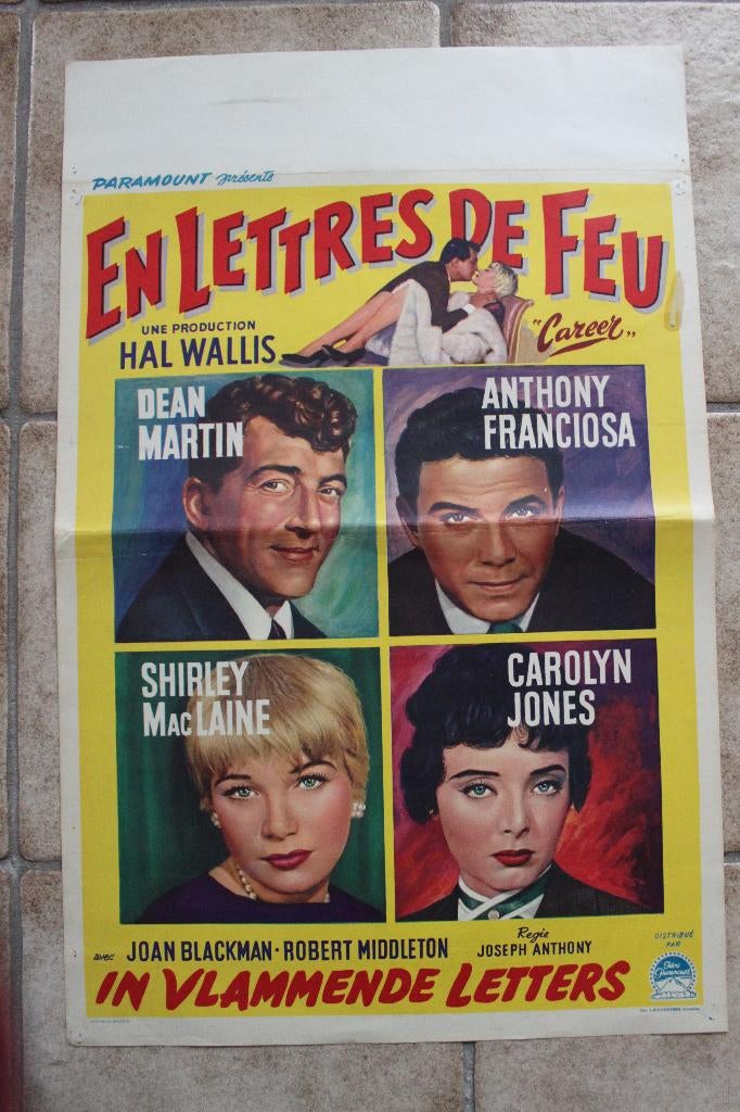 filmaffiche Dean Martin Career 1959 filmposter, Collections, Posters & Affiches, Enlèvement ou Envoi, Rectangulaire vertical, A1 jusqu'à A3
