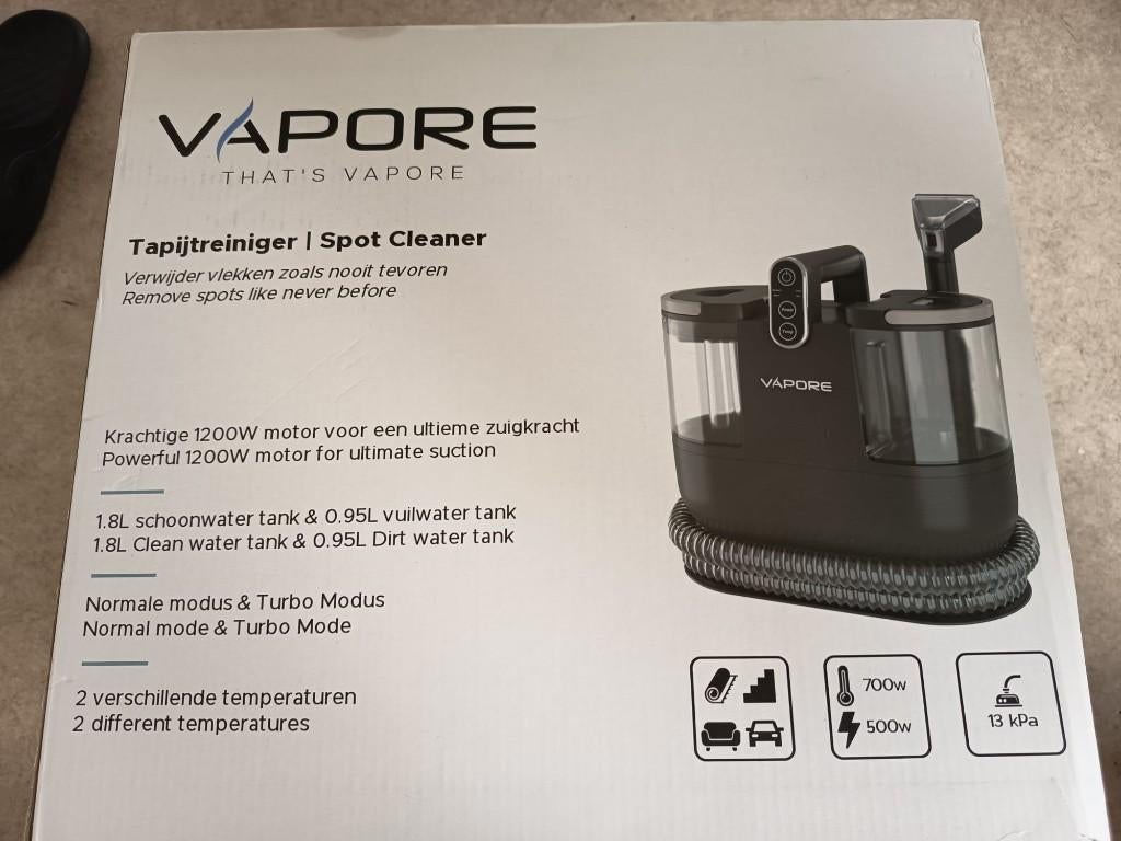 VAPORE Tapijtreiniger 1200W, Ophalen, Overige typen, Zo goed als nieuw, Reservoir