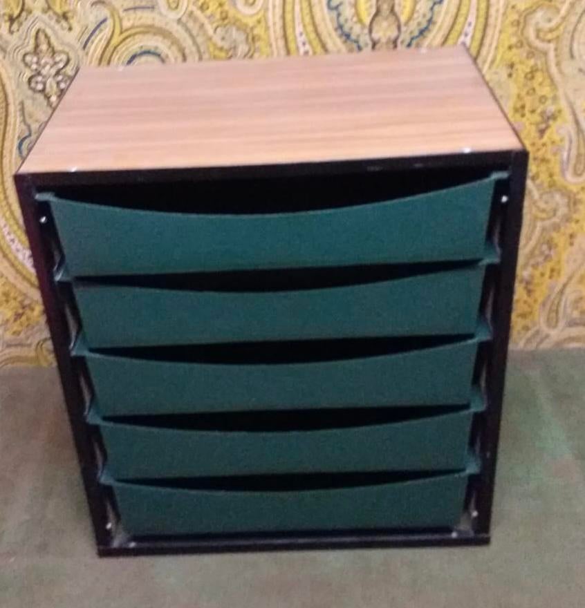 Commode vintage « Tyros », Maison & Meubles, 5 tiroirs ou plus, Vintage, Synthétique, Enlèvement