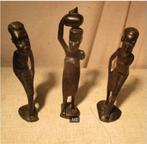 3 Mooi Afrikaanse Beelden - 19cm, Antiek en Kunst, Kunst | Beelden en Houtsnijwerken, Ophalen of Verzenden