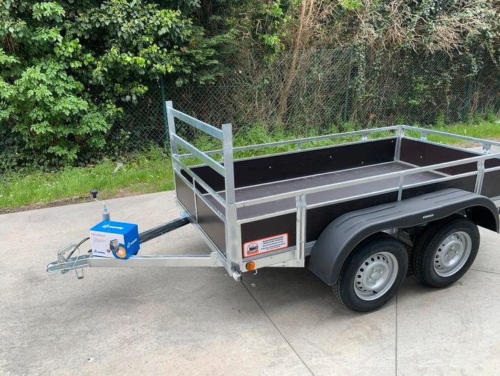 Dubbelas bak aanhangwagen met optiepakket!, Auto diversen, Aanhangers en Bagagewagens, Ophalen