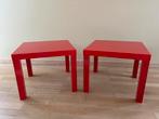 2 tables basses rouge - IKEA, Moins de 55 cm, Enlèvement, Bois, Moins de 45 cm