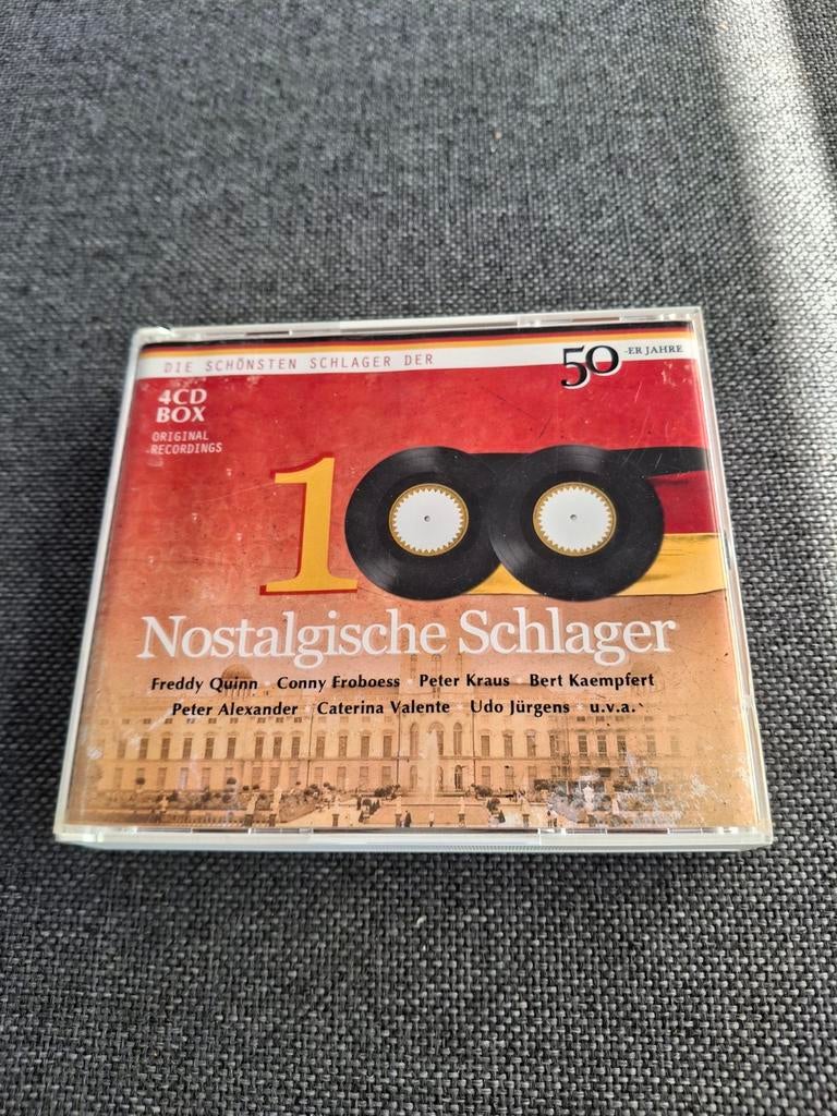 4 cd box  100 nostalgische schlager, Ophalen of Verzenden